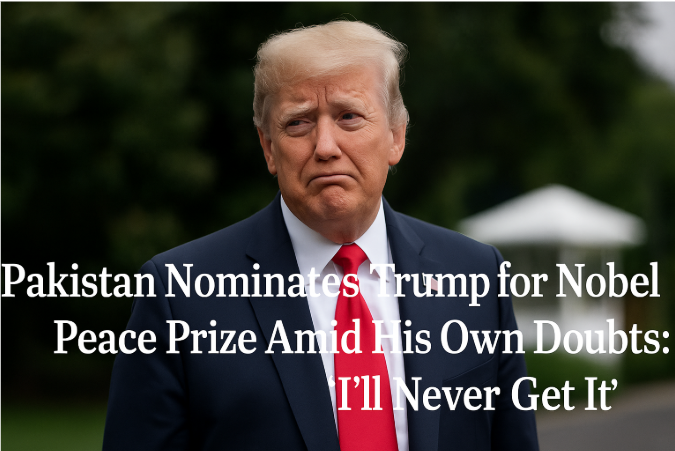 Pakistán Nombra a Trump para el Premio Nobel de la Paz en Medio de Sus Propias Dudas: 'Nunca Me Lo Darán'